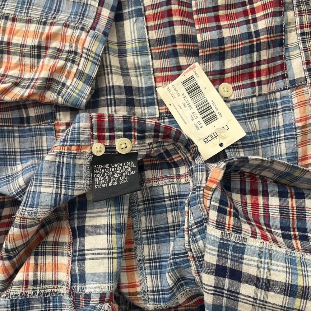 Nautica Plaid Patchwork Button Down
Short Sleeve … - image 6